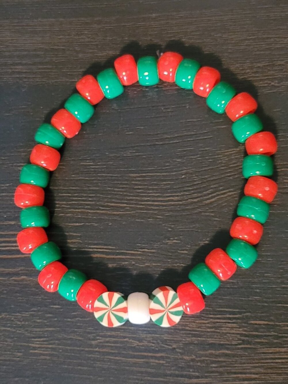 Christmas Mint Candy Bead Bracelet Perfect Christmas Gift